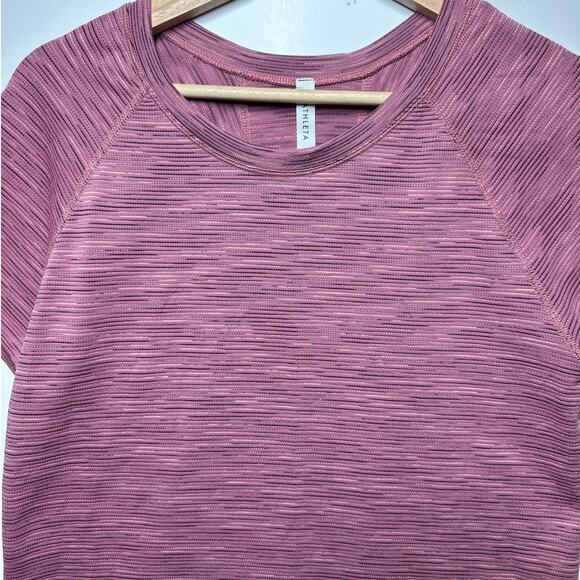 Athleta Momentum Spacedye Tee Eros Pink Size XL Activewear Sporty Workout Gym - Picture 2 of 8